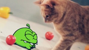 Create meme: om nom, adventures of om nom