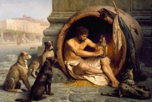 Create meme: Diogenes the cynic, Diogenes painting, Diogenes