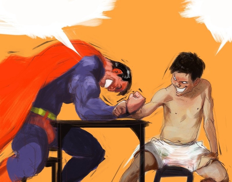 Create meme: Superman arts, anime, superheroes comics