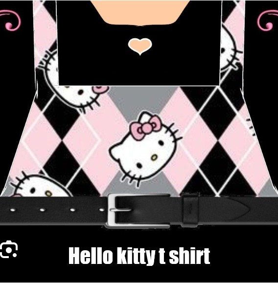 Create meme kuromi, t-shirt for hello kitty roblox, kitty