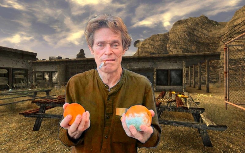 Create meme: Willem Dafoe holds oranges, william defoe with oranges, Willem Dafoe meme