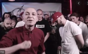 Create meme: Sasha st and oxxxymiron, oxxxymiron and st, ehchhime rap battle to the beat