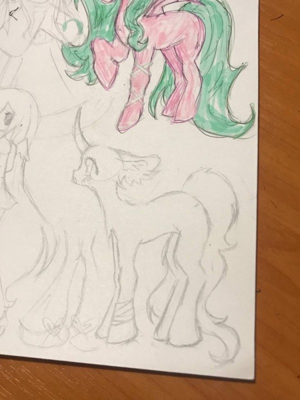 Create meme: figure , pony sketch, Drawings by May Little Pony