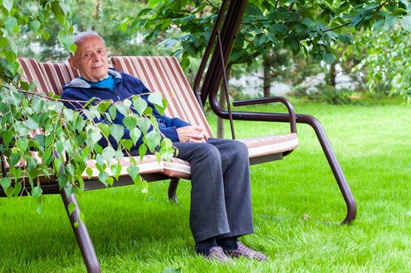Create meme: park benches, for the elderly, nursing home