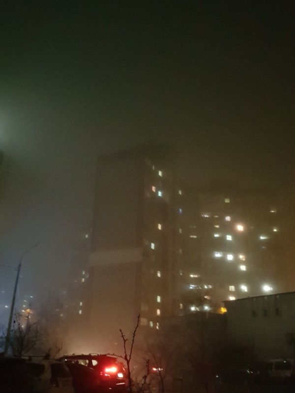 Create meme: radiation fog, fog , night 