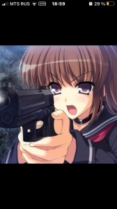 Создать мем: моя девушка оружие аниме, аниме, школа убийц аниме оружие