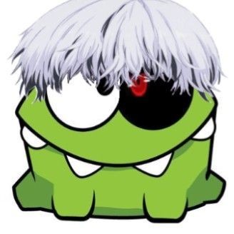 Create meme: am yum monster, am yum, frog from the game cut the rope