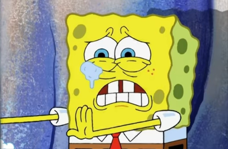 Create meme: sponge Bob square , sad spongebob, spongebob crybaby