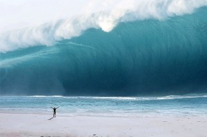 Create meme: wave, tsunami wave, huge tsunami wave