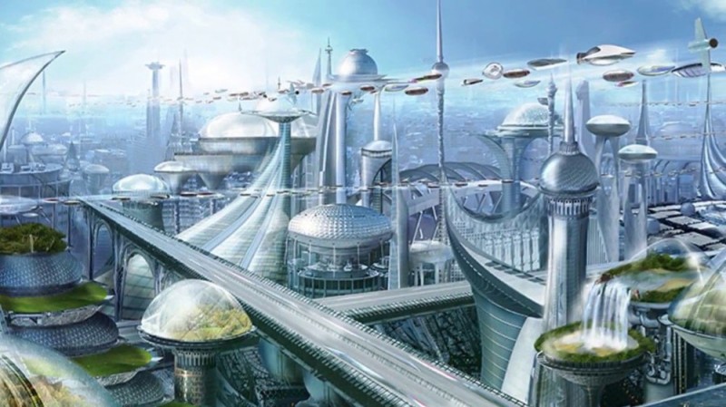 Create meme: the city of the future, futuristic city of the future, fantastic city