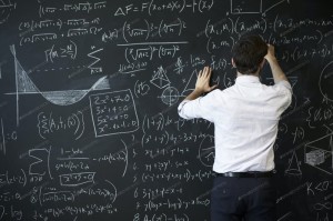 Create meme: the scientist at the blackboard, math, mathematics