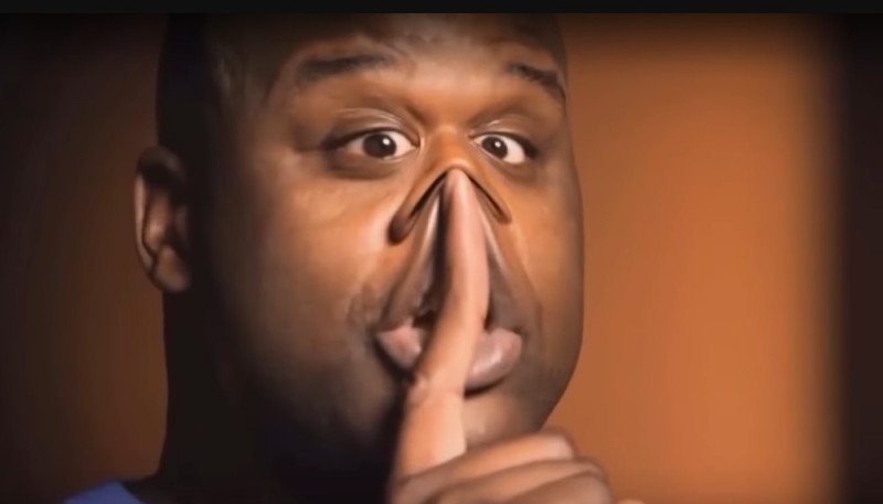 Создать мем: also, shhh мем, shaq