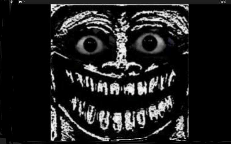 Create meme: trollface horror, scary trollface, darkness