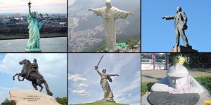 Create meme: sculpture Motherland, the statue of Christ in Portugal, the great statues of the world photo