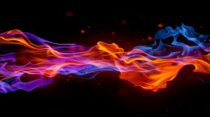 Create meme: red blue light, background fire, background fire abstraction