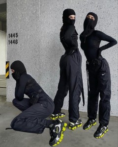 Create meme: people, ninja suit, feet