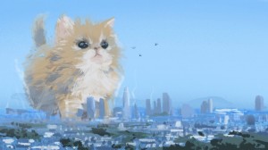 Создать мем: иллюстрация кошка, белый пушистый кот арт, персидский кот акварелью