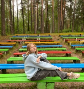 Create meme: sitting on the bench, bench, people