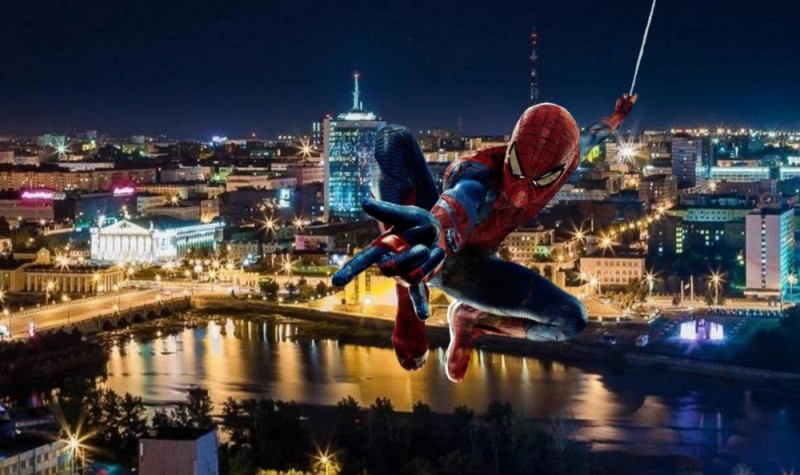 Создать мем: человек паук 3 д, spider-man, новый человек-паук