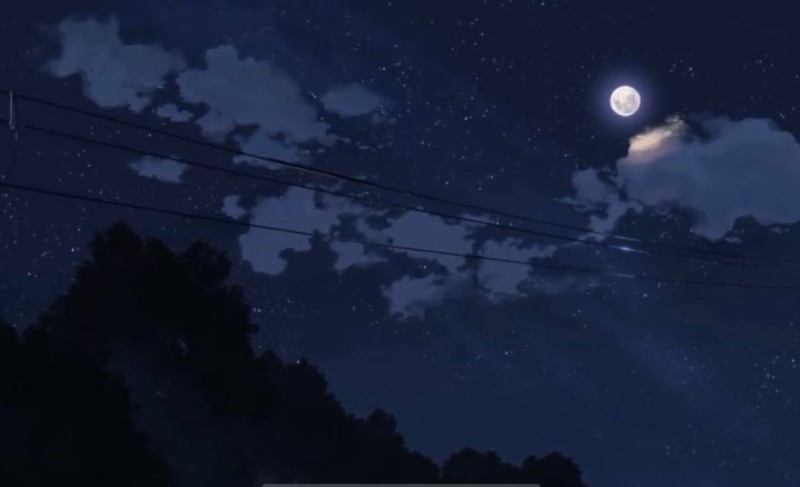 Create meme: sky at night in the air -anime, dark sky anime, anime landscapes night