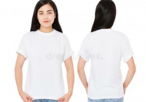 Create meme: white t shirt, white t-shirt, t-shirt white female front and back