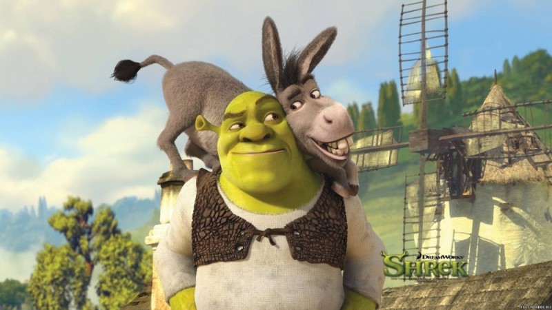 Create meme: Shrek , Shrek donkey , cartoon Shrek 