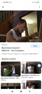 Create meme: gta san, gta san andreas big smoke, text