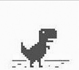 Создать мем: Динозаврик, динозаврик из хрома, динозавр t-rex из google chrome