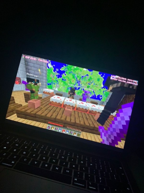 Create meme: minecraft , screen , laptop 