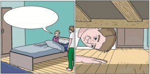 Create meme: fun, humor, under the bed