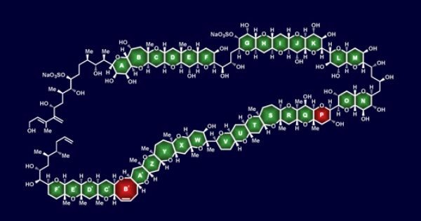 Создать мем: nonribosomal peptide synthetases, химические формулы, майтотоксин структурная формула