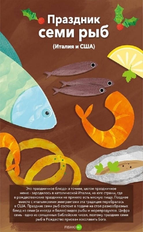 Create meme: Feast of the 7 fishes, fish and seafood poster, fish 