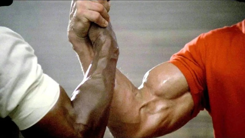 Create meme: schwarzenegger's handshake, Schwarzenegger shakes hands, schwarzenegger handshake meme