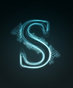 Create meme: neon letters, neon letter s