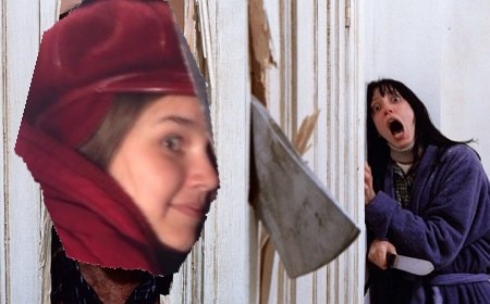 Create meme: the shining Jack Nicholson with an axe, lights meme axe, Jack Nicholson shining meme