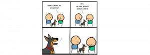 Create meme: funny comics, funny comics, does your dog bite
