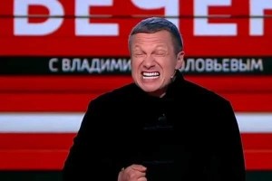 Create meme: Vladimir Solovyov propagandon, evening with Vladimir Solovyov TV programme, evening with Vladimir Solovyov