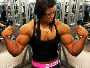 Create meme: female bodybuilding