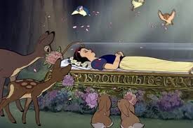 Create meme: disney characters, old disney, snow white in the coffin