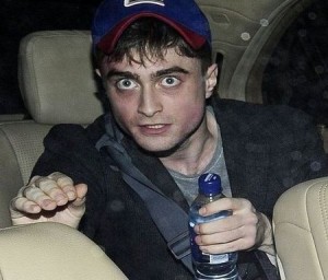 Create meme: Daniel Radcliffe stoned, Daniel Radcliffe