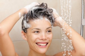 Create meme: wash the moisturizing hair, wash hair, the girl washes hair