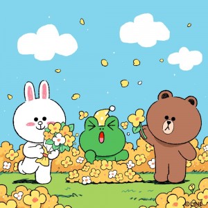 Create meme: line friends pictures, brown and cony line friends, line friends on the desktop