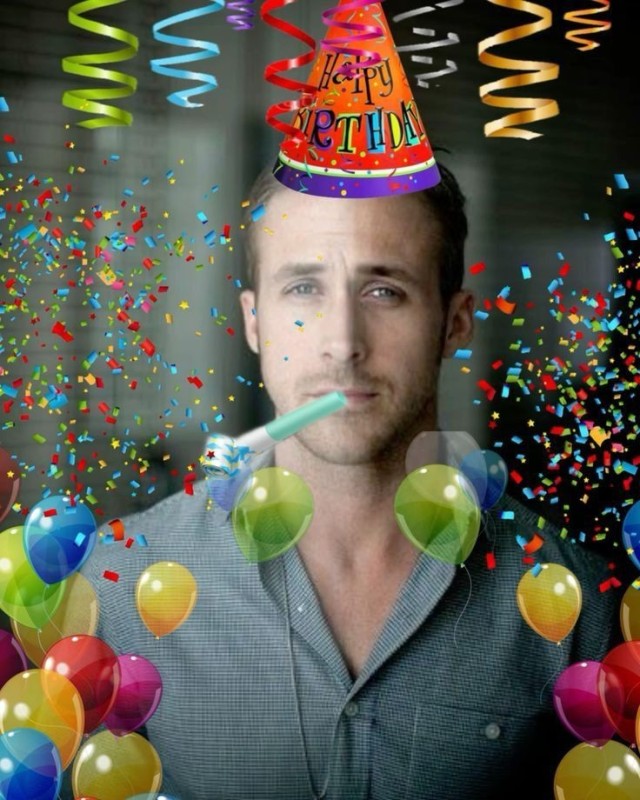 Создать мем: день рождения мем, ryan gosling, с днем рождения крис