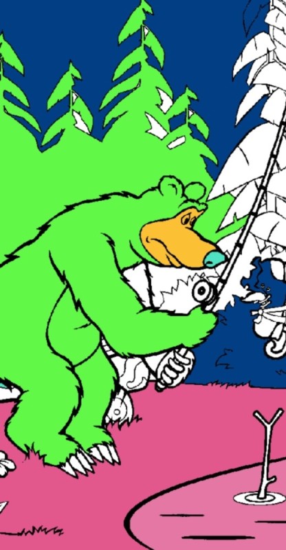 Create meme: bear , bear coloring book for kids, bear coloring