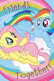 Create meme: my little pony poster, Friendship is a miracle, pony fluttershy and rainbow