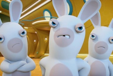 Создать мем: мультик бешеные кролики, бешеные кролики игра, кролики rabbids invasion