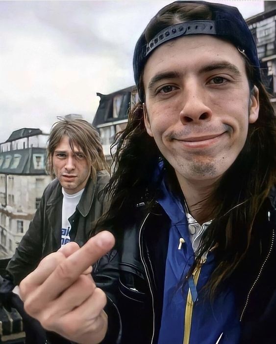 Create meme: dave grohl, Kurt Cobain , dave grohl nirvana