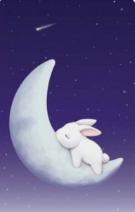 Создать мем: спокойной ночи зайка, милые рисунки спокойной ночи, лунный зайчик