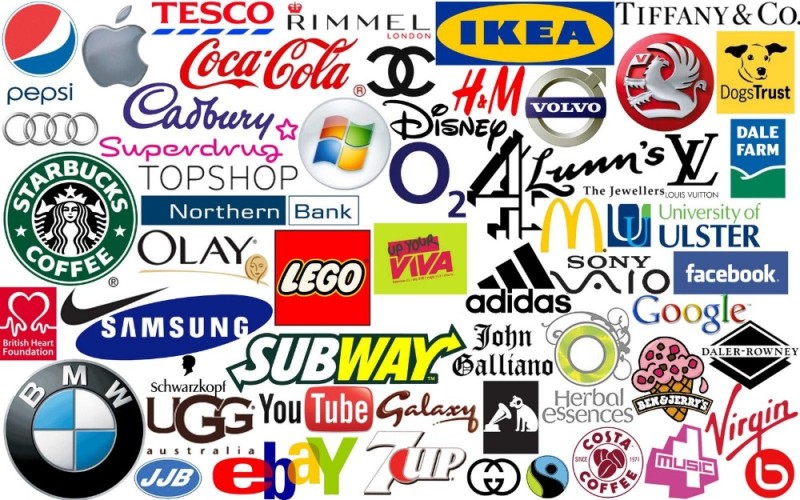 Create meme: famous logos, brands , logos of famous brands