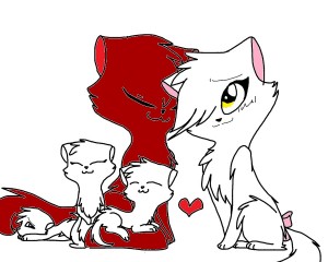 Create meme: the mangle and foxy love, fnaf grill and foxy cats, lines cats the warriors family